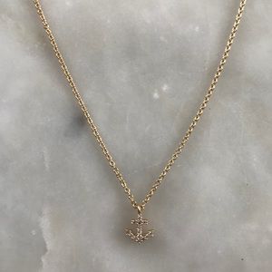 NWOT Gold & Crystal Necklace w/ Anchor Charm